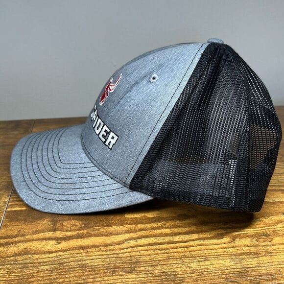 Richardson Bow Spider Trucker Hat Cap Gray Black Adjustable Style 112 - Picture 2 of 7